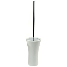 Toilet Brush Holder, Free Standing, Made From White Stone